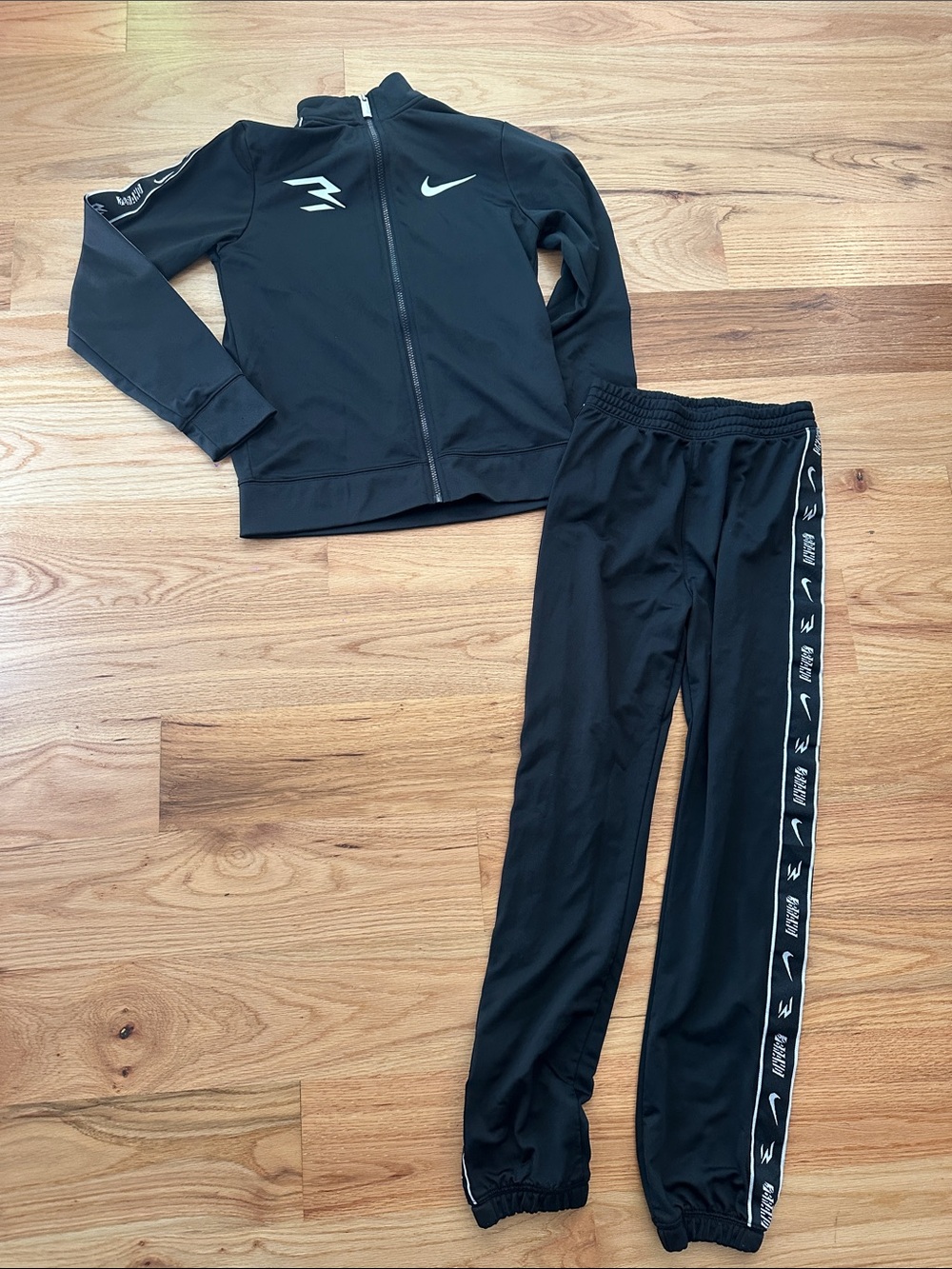 Nike Kids Black Track Jacket & Joggers with Side Logo Tape